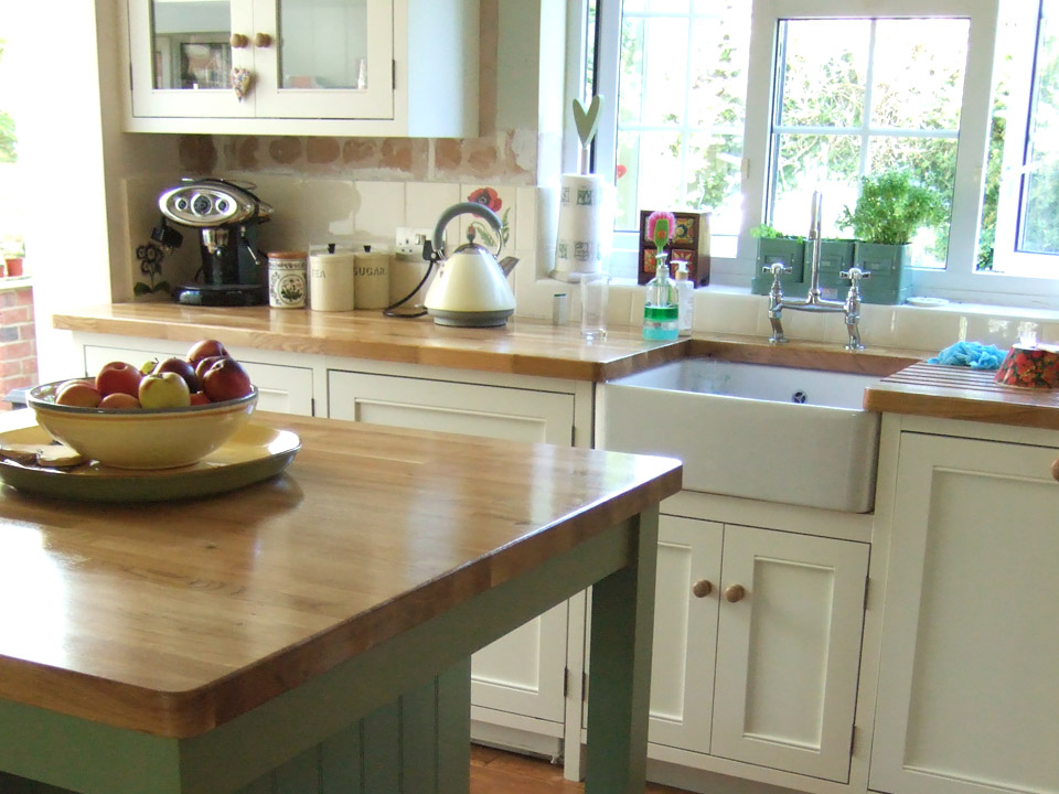 Country style painted kitchen in Great Dunmow